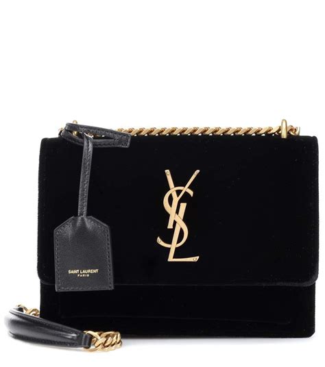 ysl sunset bag velvet|ysl small shoulder bag.